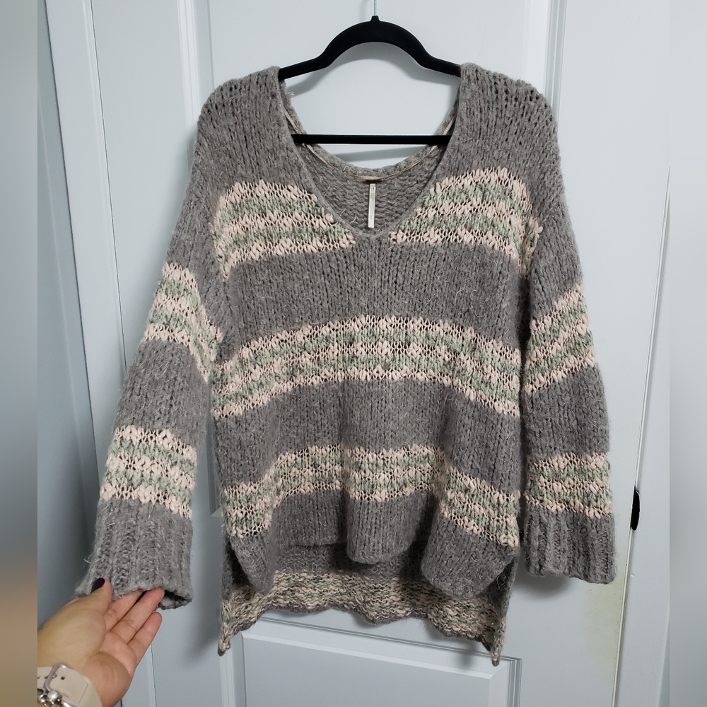 FREE PEOPLE Striped Linus Wool Sweater - Picture 3 of 7